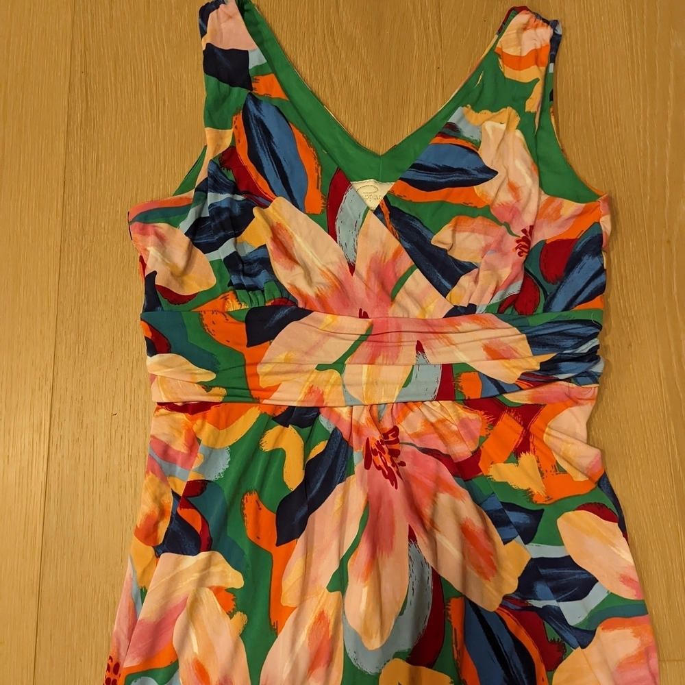 Floral Maxi Dress with Vibrant Colors - Picture 6 of 7
